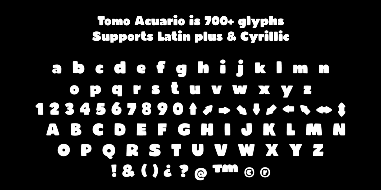 Beispiel einer TOMO Acuario-Schriftart #3